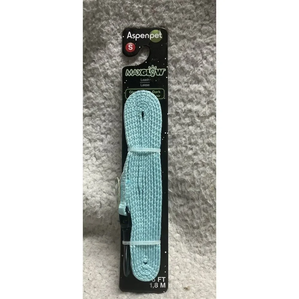 AspenPet MaxGlow Leash Aspen‎ Pet Max Glow Dog Size Small S 6 ft NWT